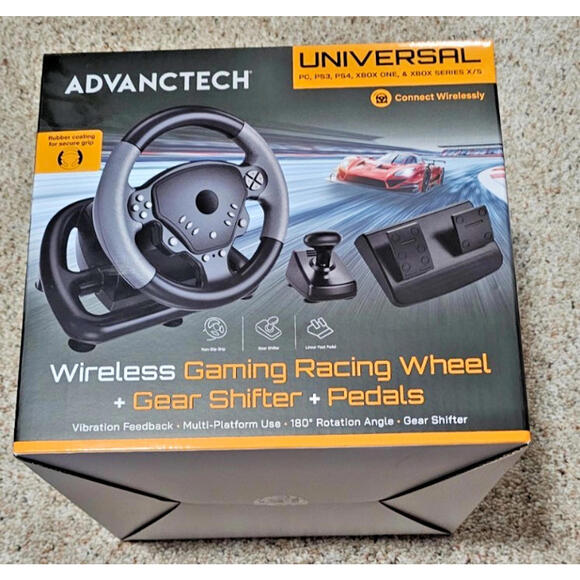 Advenctech Wireless Gaming Racing Wheel Universal PC-PS3-PS4-XBOX 1 and XBOX X/S